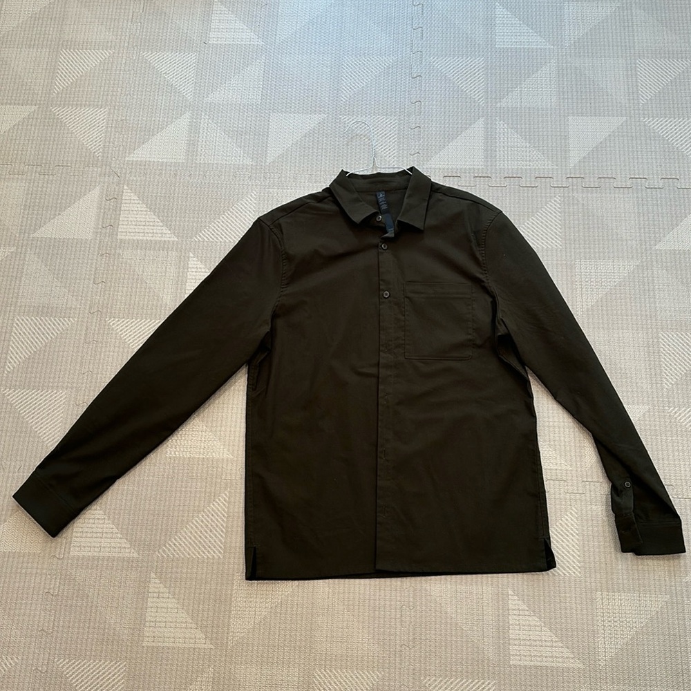 Lululemon Commission Long Sleeve Dress Shirt (Dark Green) size Large